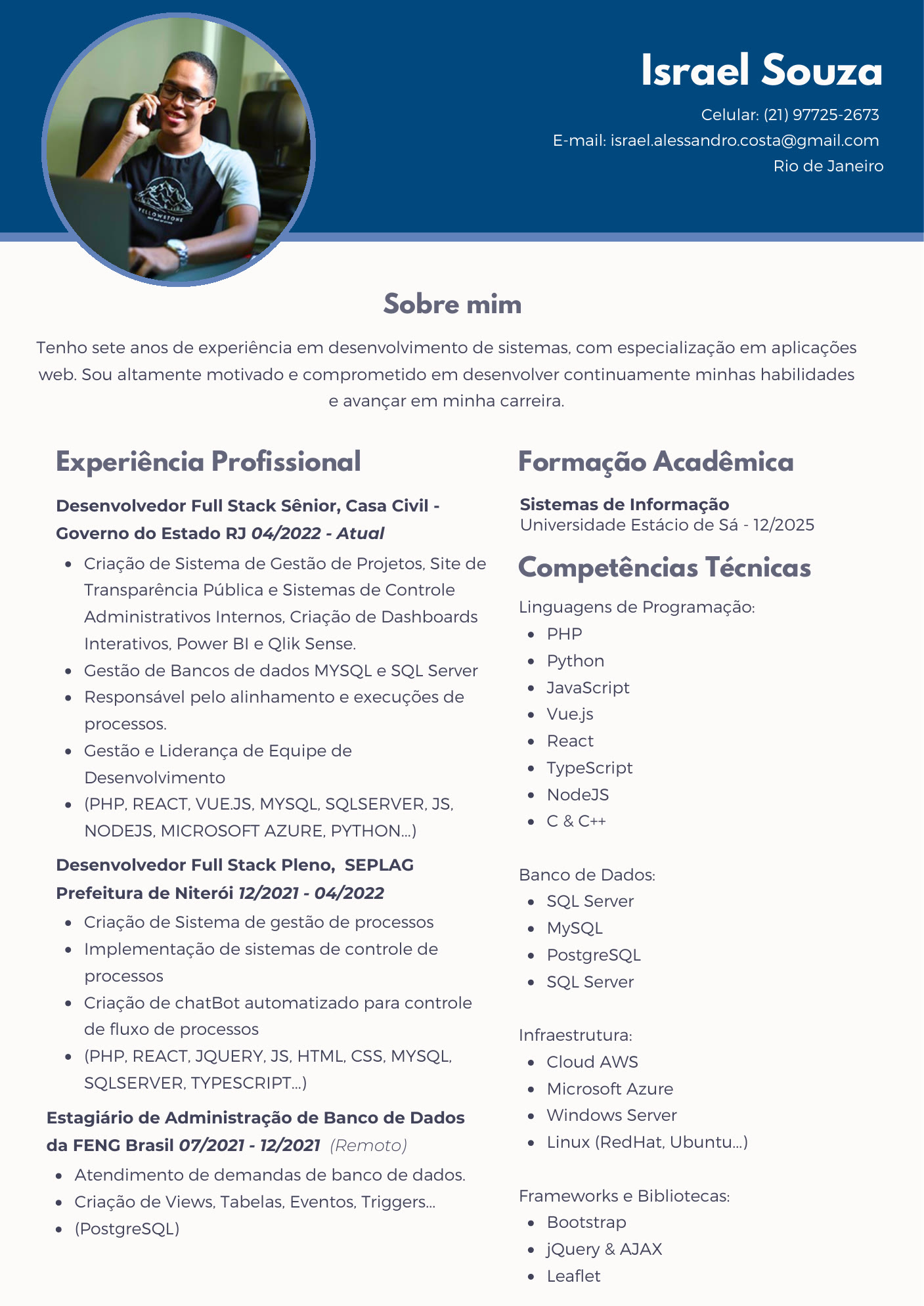 Currículo — página 1